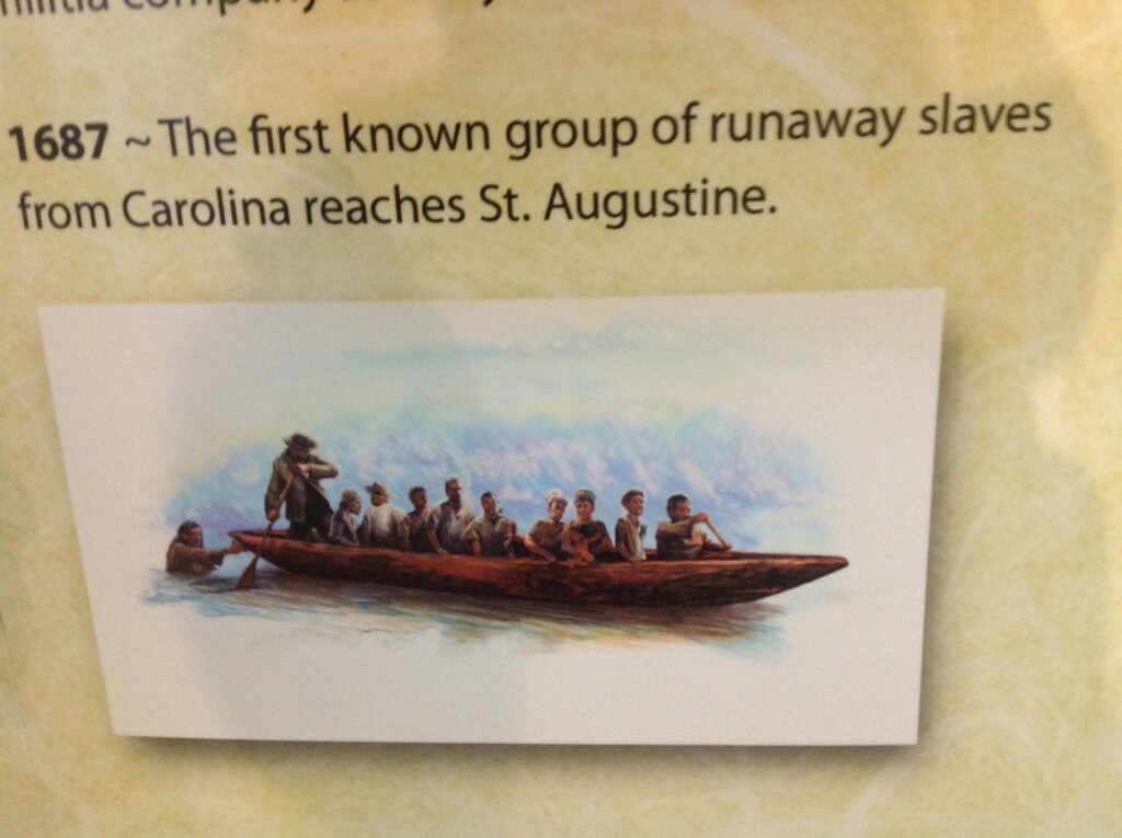 Runaway Slaves from Carolina Reach St. Augustine, FL | Private Black Miami Tours | Miami Native Tours